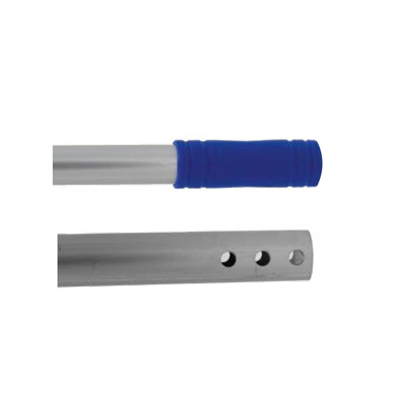 Manche aluminium 140 cm avec poignée bleue | MJ Pack
