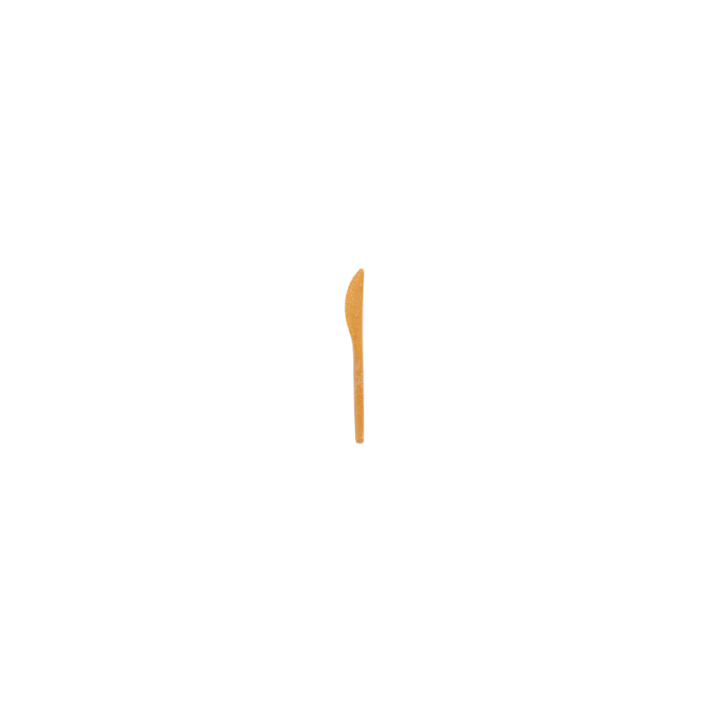 Couteau en fibre de bois orange 17 cm | MJ Pack