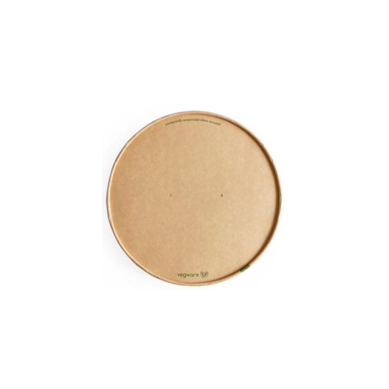 Couvercle rond en carton brun pour bol 950ml | MJ PACK