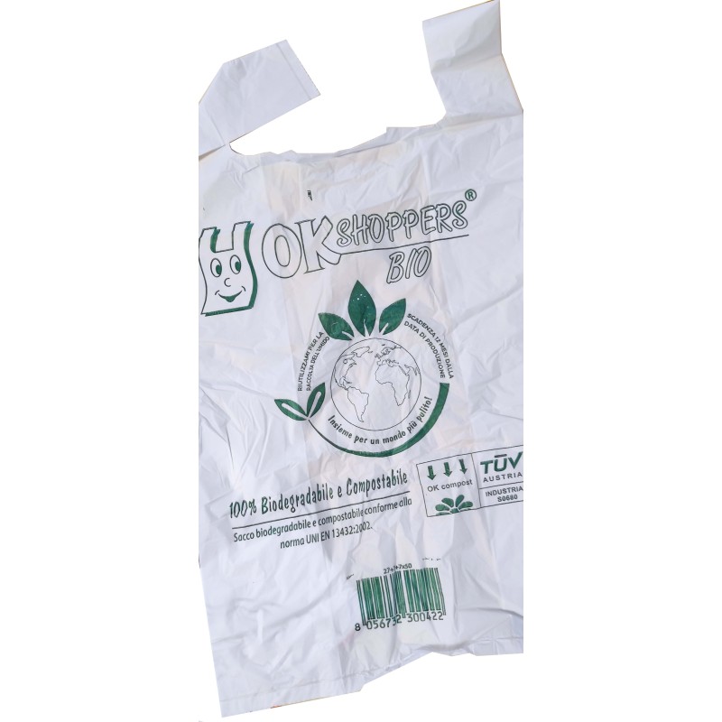 Sac biocompostable vert