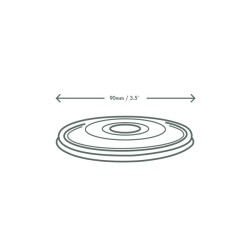 Couvercle transparent PLA 115mm pour boisson froide | MJ Pack
