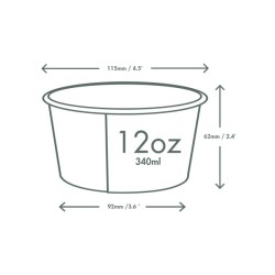 Emballage alimentaire - bol à soupe PLA étanche