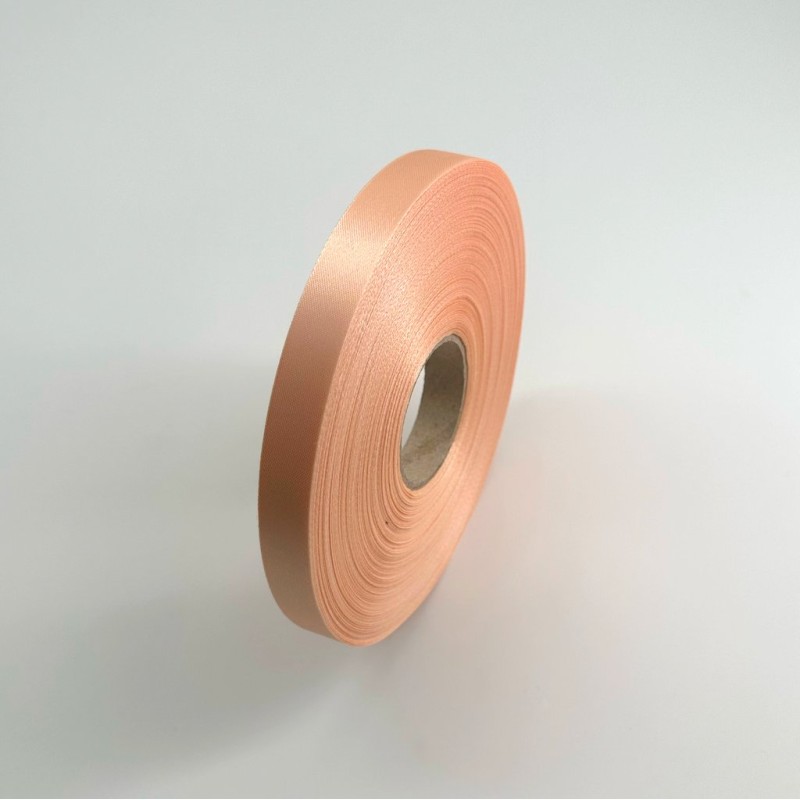 Ruban satin pêche 15mm x100m
