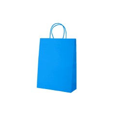 Sac kraft coloré poignées torsadées