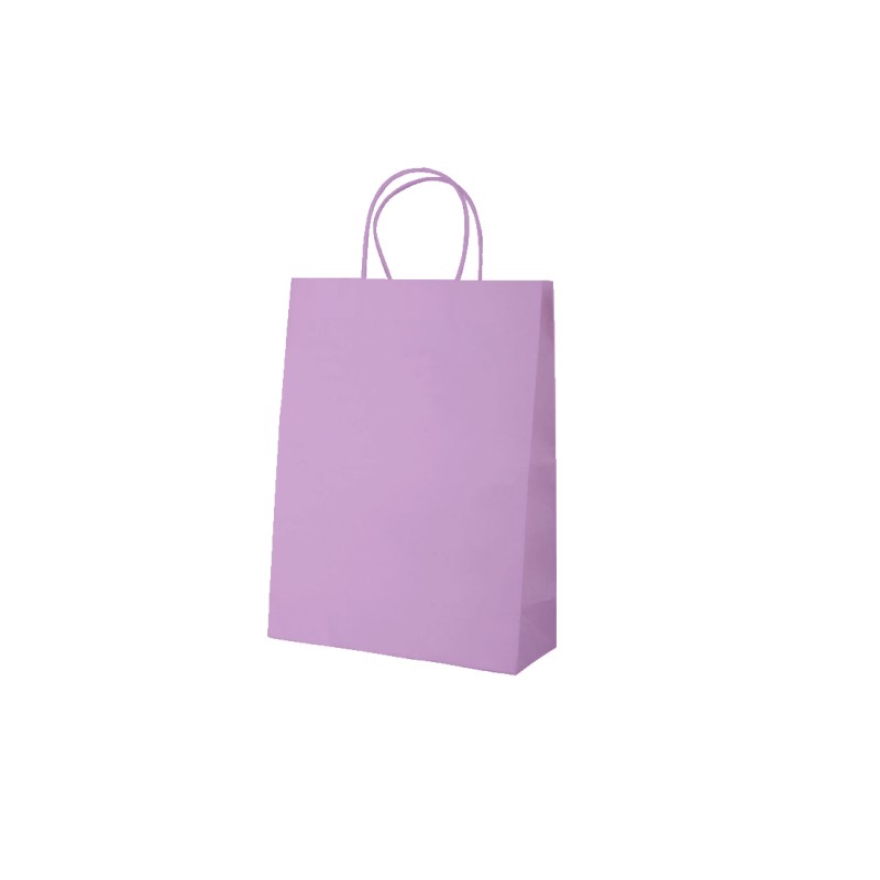 Sac kraft coloré poignées torsadées