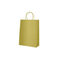 Sac kraft coloré poignées torsadées