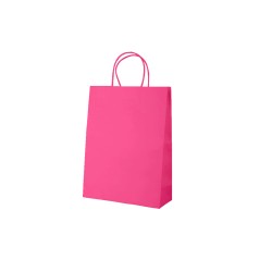 Sac kraft coloré poignées torsadées