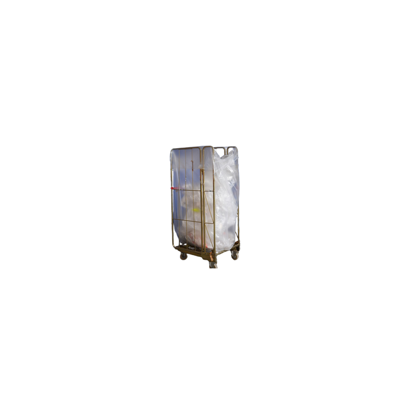 Sac poubelle PEHD transparent 105+2x25x200cm