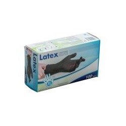 Gants latex noir non-poudres SMALL