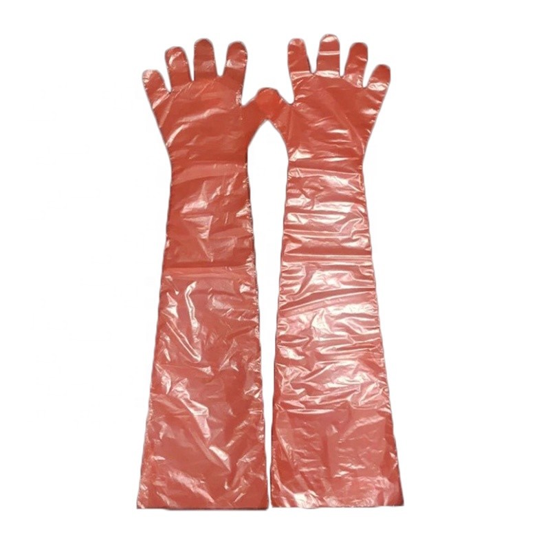 Gants vétérinaire LDPE orange 30x90cm