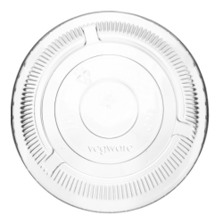 Couvercle plat PLA avec fente pour paille | MJ Pack