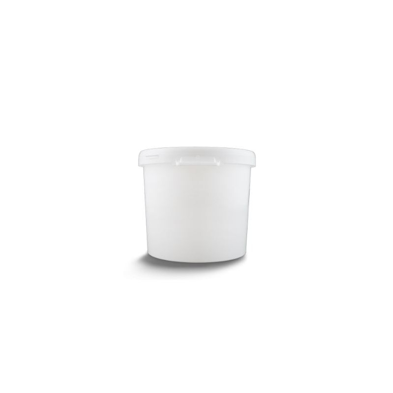 Seau rond 27.5l blanc poignée moulée