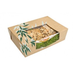 Boite salade à fenêtre frontale Havane intérieure Stuque blanc