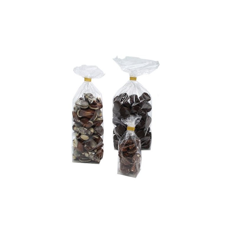 Sachet PP fond croisé + cartonette argenté