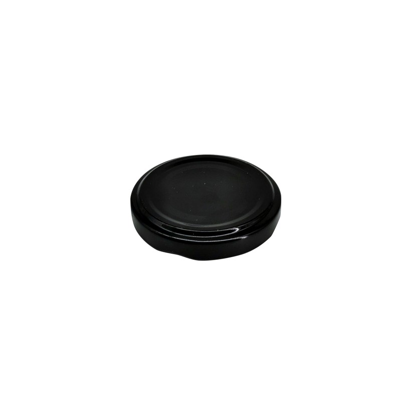 Emballage alimentaire - couvercle métal noir 63mm | MJ Pack