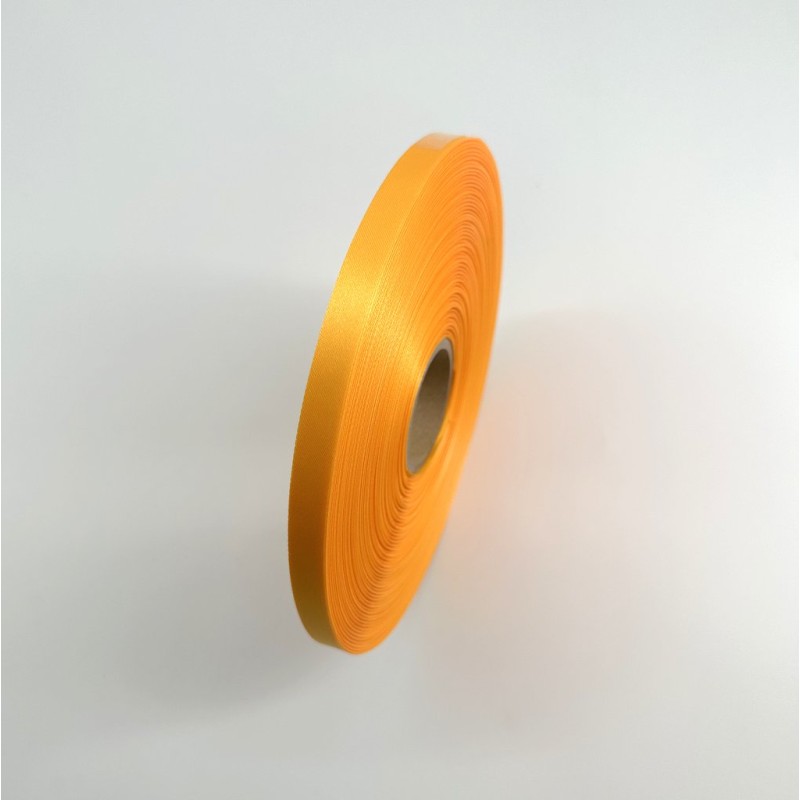 Ruban satin jaune 10 mm x 100 m | MJ Pack