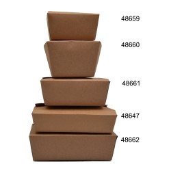 Emballage alimentaire - Lunch box kraft brun 1350ml | MJ Pack