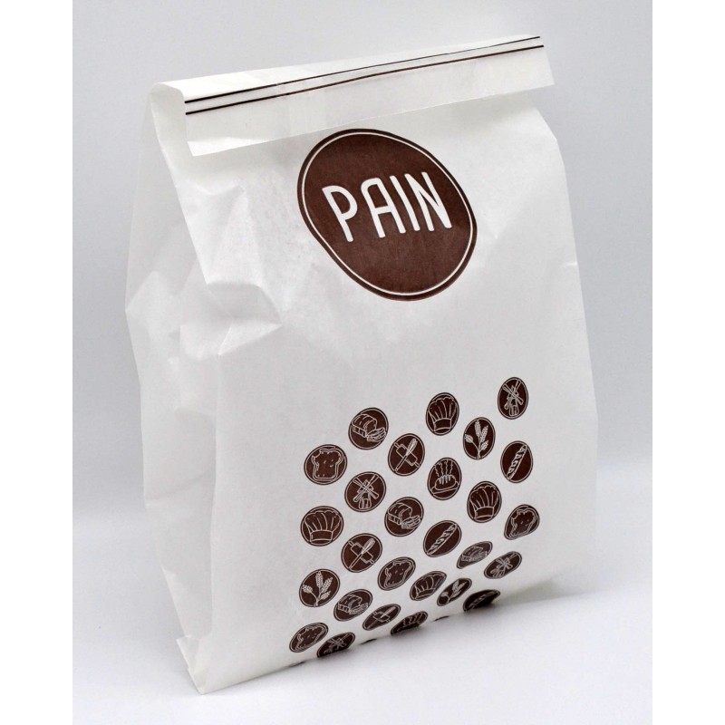 Sac a pain rond kraft blanc