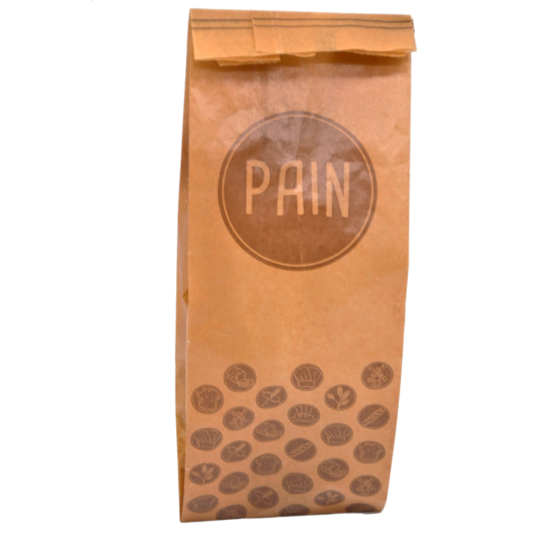 Sac a pain carré kraft brun