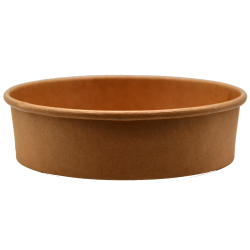 Saladier rond kraft brun PE 1000ml | MJ Pack