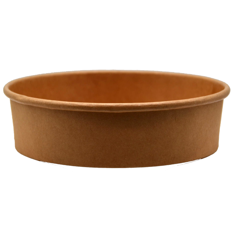 Saladier rond kraft brun PE 1000ml | MJ Pack
