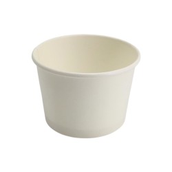 Pot à glace carton blanc 240ml | MJ Pack