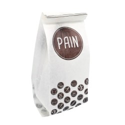 Sac a pain carré kraft blanc