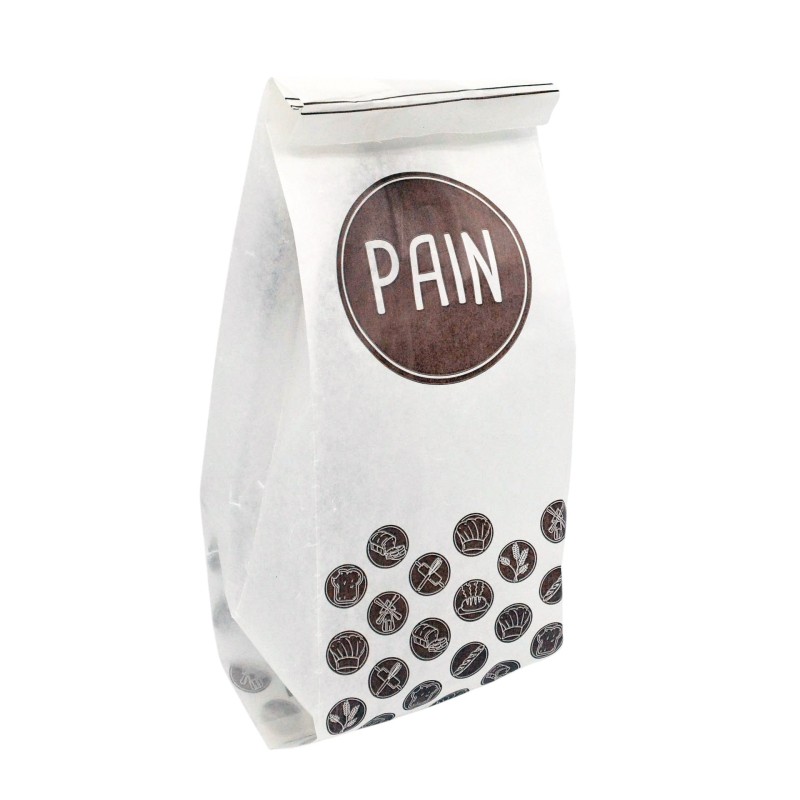 Sac a pain carré kraft blanc