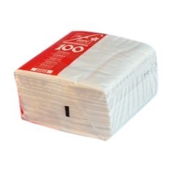 SERVIETTE BLANCHE 33x33CM 2 PLIS
