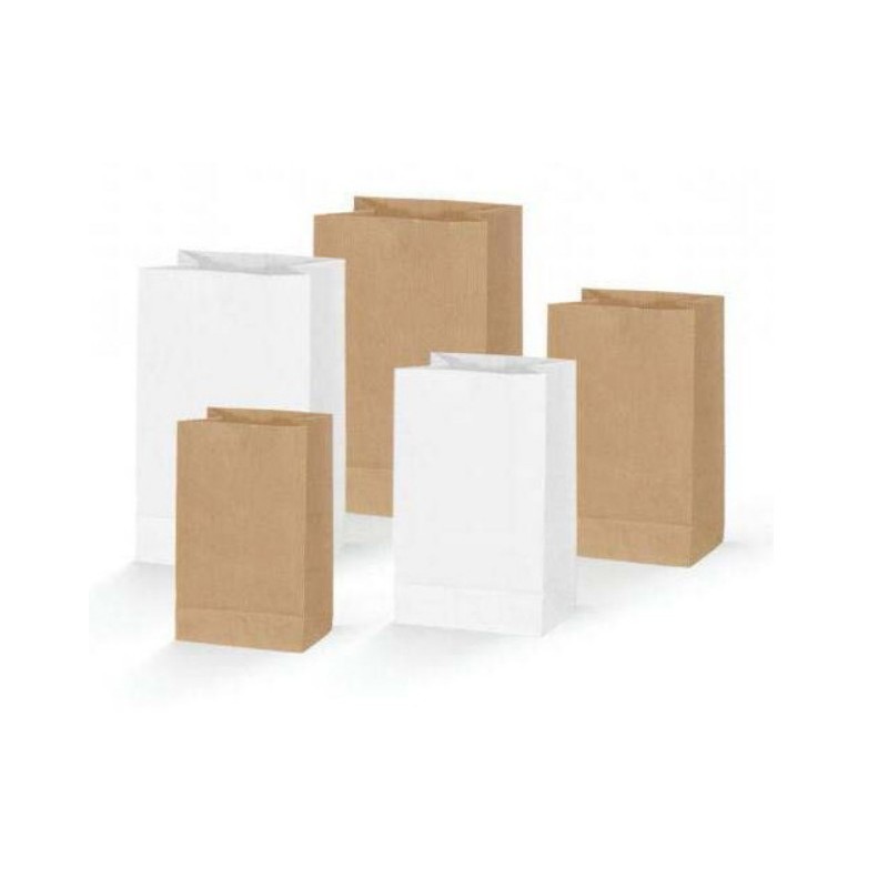 Sac kraft blanc sans poignée