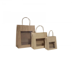 Sac brun kraft poignées torsadées | Mj Pack