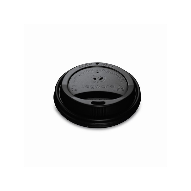 Emballage à emporter - couvercle CPLA noir pour gobelet